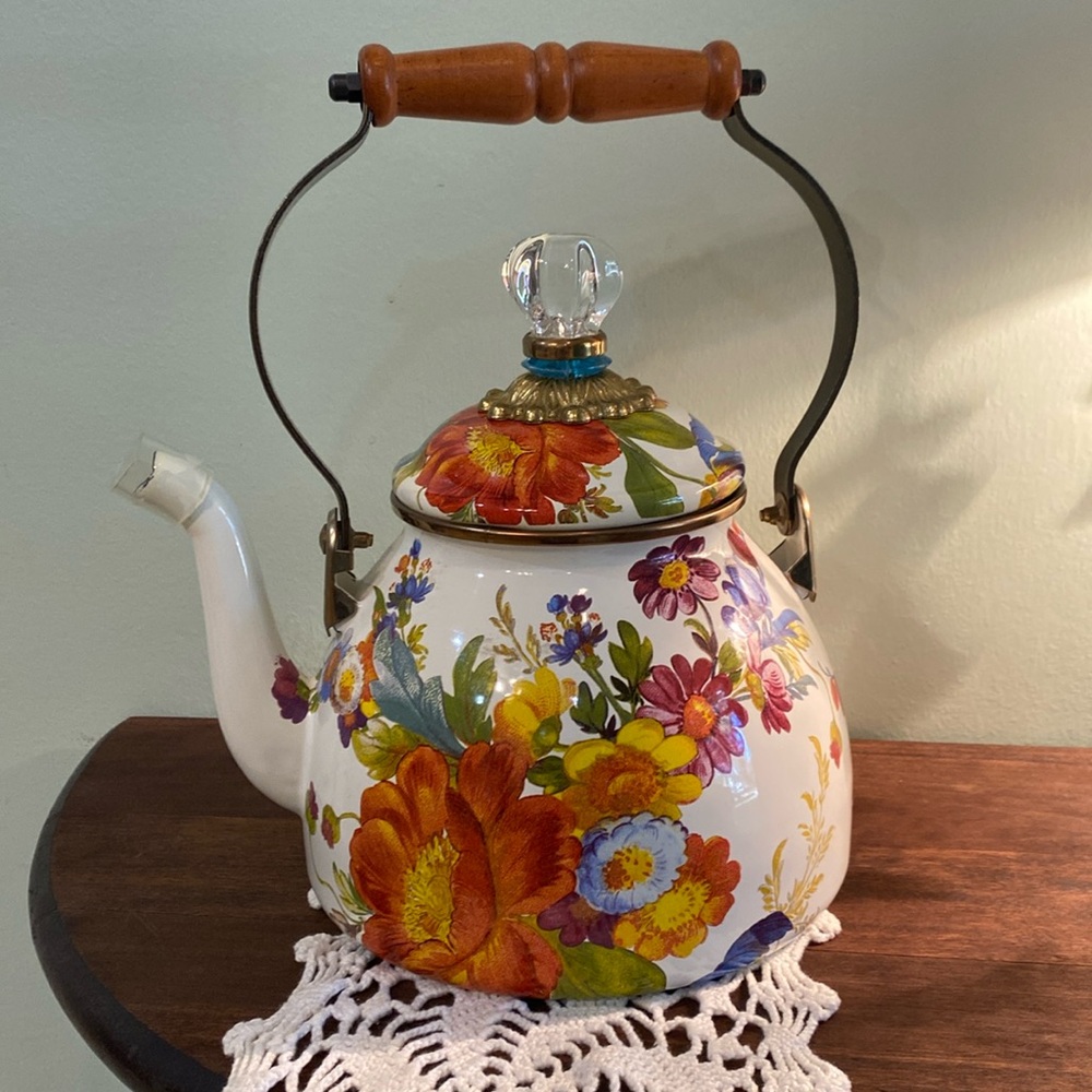 McKenzie-Childs flower garden teapot.